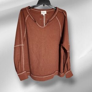 Andrée by Unit Rust Knit Top
